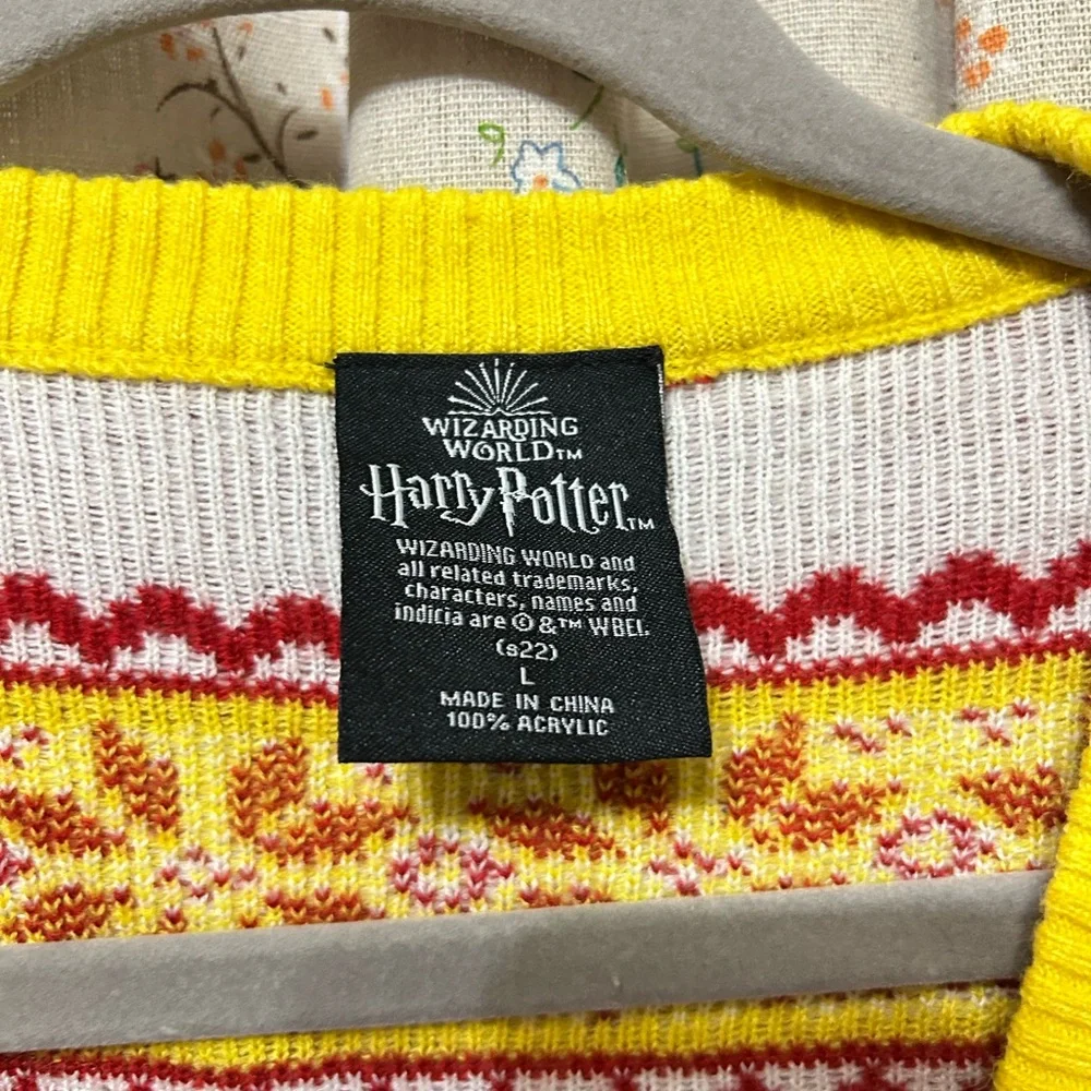 Harry‎ Potter Gryffindor Hogwarts Cardigan Sweater Wizarding World Knit L